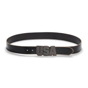 hammered leather belt