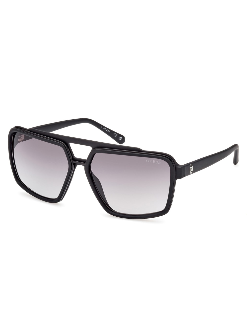 Metal Trim Plastic Navigator Sunglasses - Image 2