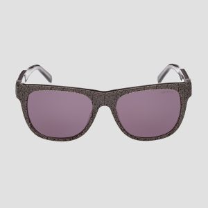 Square Logo Print Plastic Sunglasses