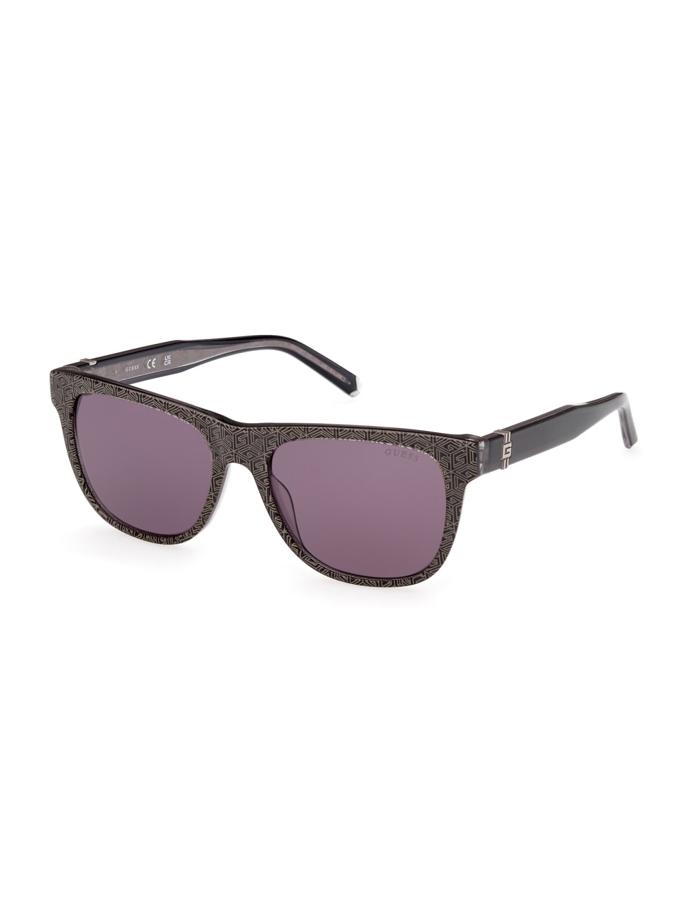 Square Logo Print Plastic Sunglasses - Image 2