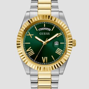 Two-Tone and Green Analog Watch