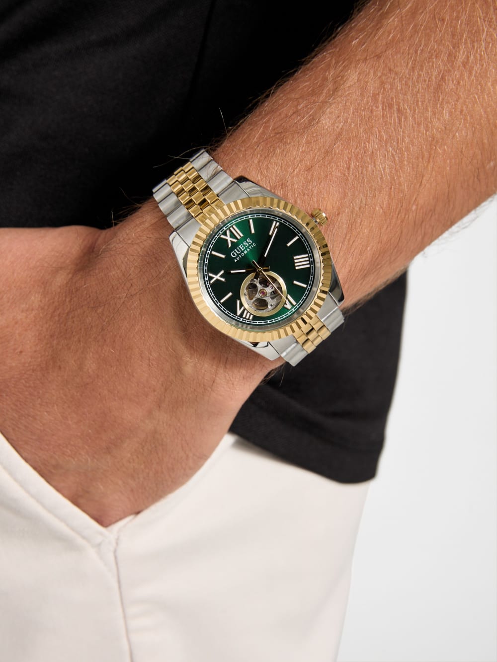 Two-Tone Analog Watch - Image 2