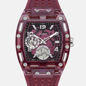 Burgandy Multifunctional Watch