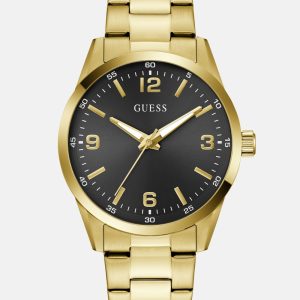 Gold-Tone and Black Analog Watch
