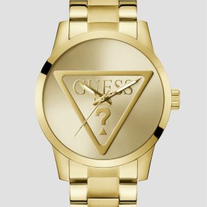 Gold-Tone Logo Analog Watch