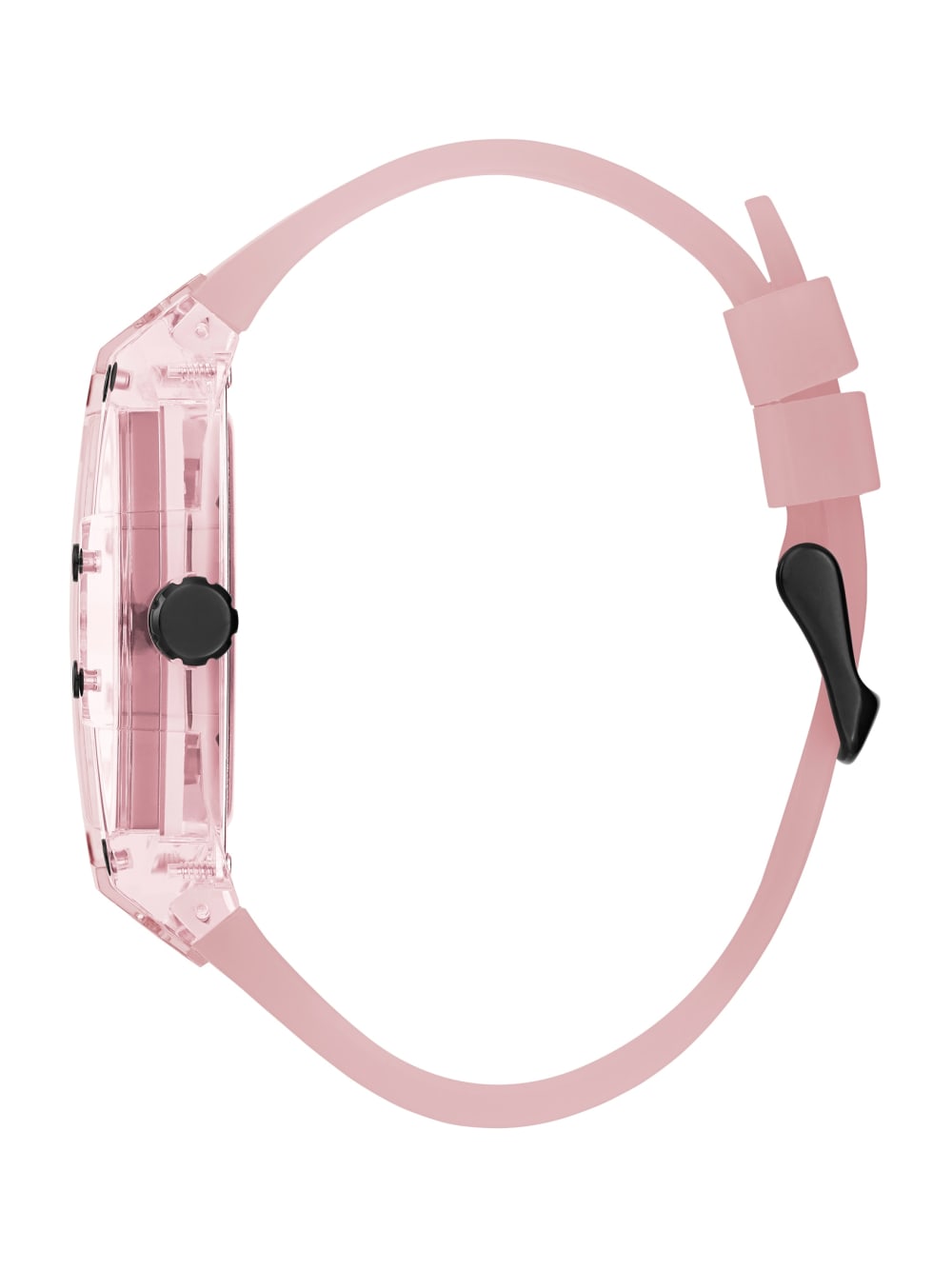Pink Plastic and Silicone Multifunction Watch - Image 2