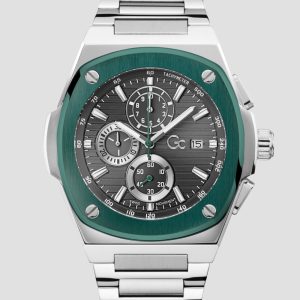 Silver-Tone Chronograph Watch