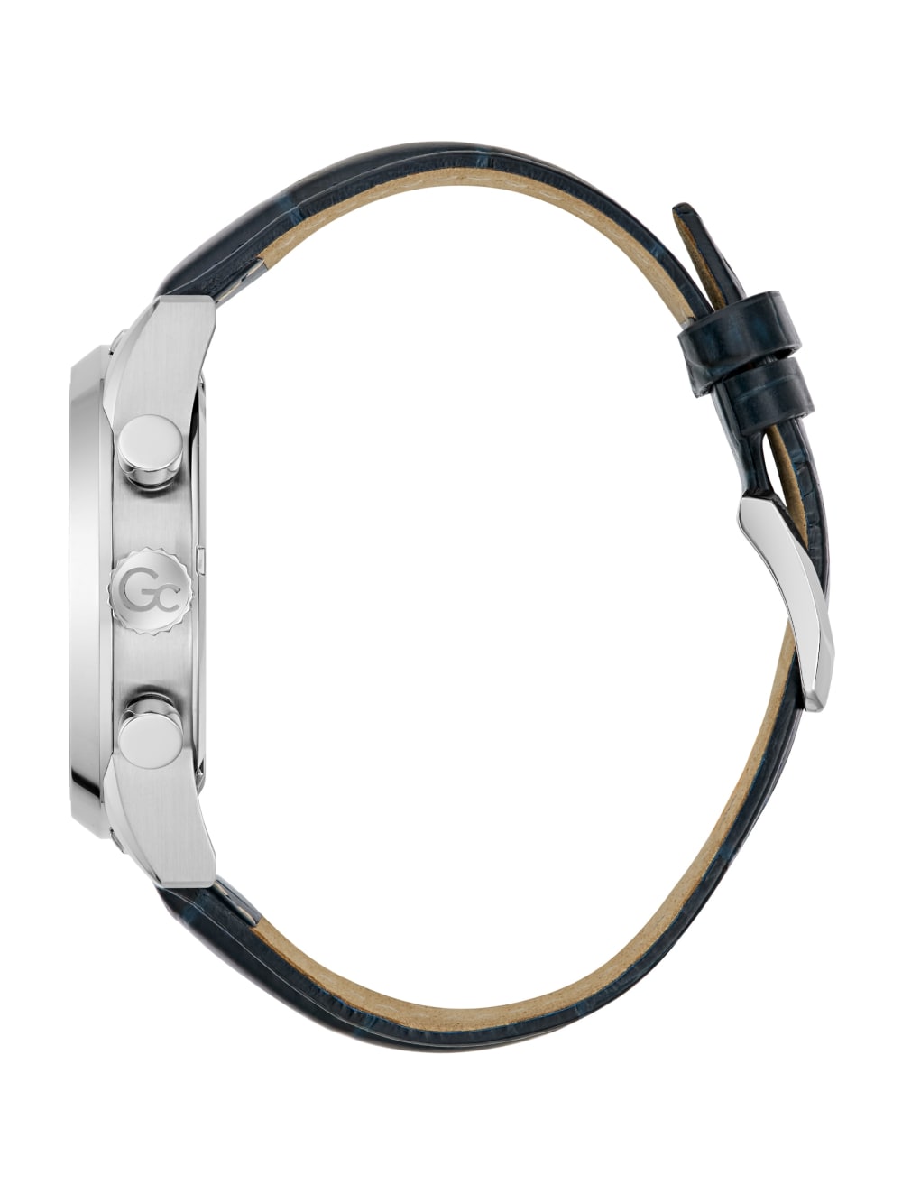 Silver-Tone Multifunction Leather Watch - Image 2