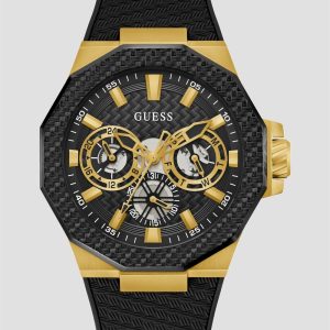 Black and Gold-Tone Multifunction Watch