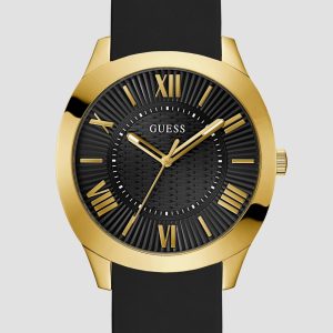 Black Silicon Analog Watch