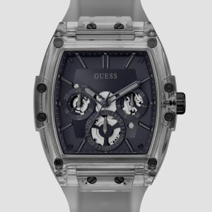 Gray Plastic and Silicone Multifunction Watch