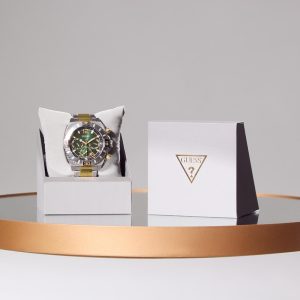 Two-Tone Green Multifunction Watch