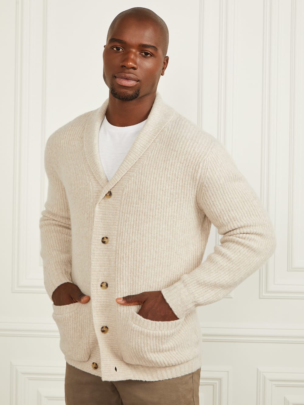 Wool-Blend Cardigan Sweater