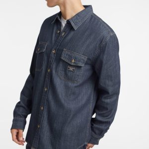 Classic Long-Sleeve Denim Shirt