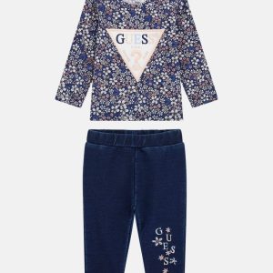 Floral Logo Tee and Knit Pants Set (0-24M)