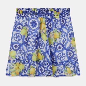 Chiffon flare skirt