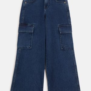 Angelique Wide-Leg Cargo Jeans (7-16)