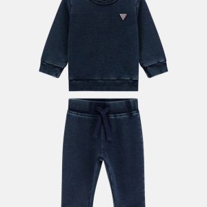 Washed Denim Sweatshirt and Pants (0-24M)