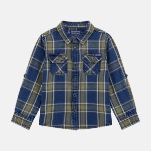 Plaid Twill Long-Sleeve Shirt (3M-7)