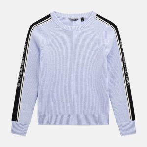 Striped Logo-Tape Sweater (7-16)