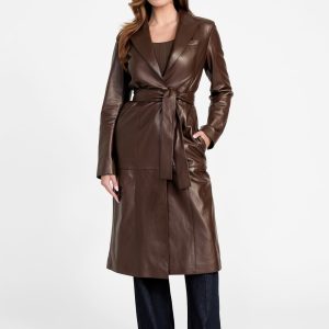 Lana Leather Trench Coat