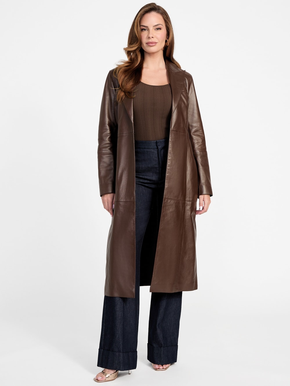 Lana Leather Trench Coat - Image 2