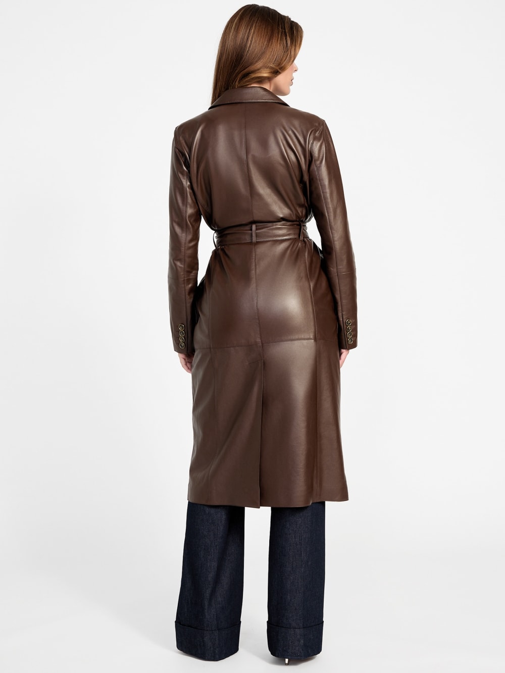 Lana Leather Trench Coat - Image 4