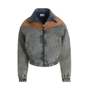 zip denim jacket
