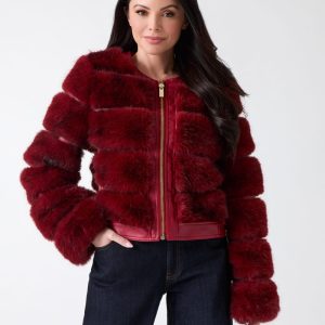 Arielle Cropped Faux-Fur Jacket