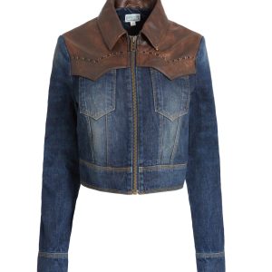 contrast denim jacket