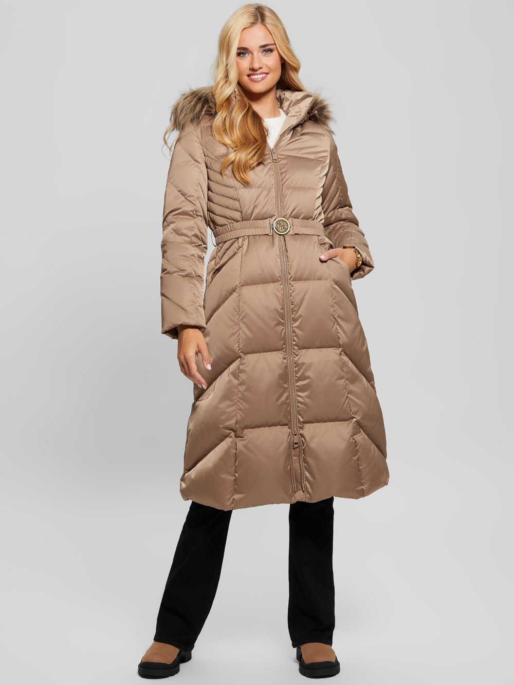Olga Genuine Down Longline Jacket - Image 2