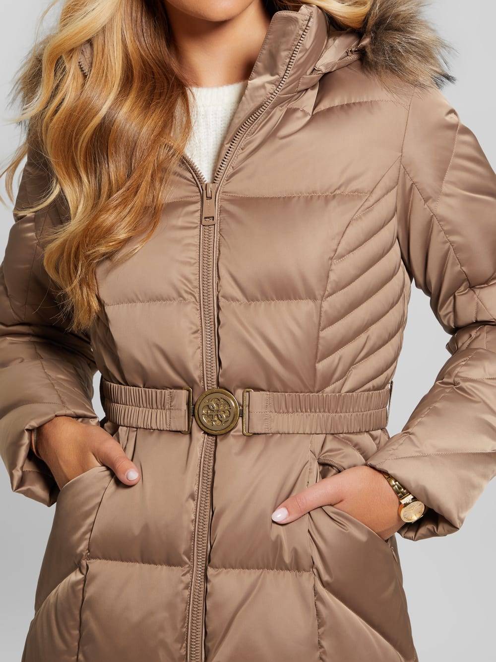 Olga Genuine Down Longline Jacket - Image 3