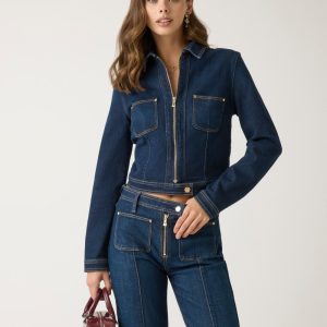 Cropped denim jacket