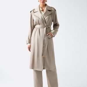 Eva Satin Trench Coat