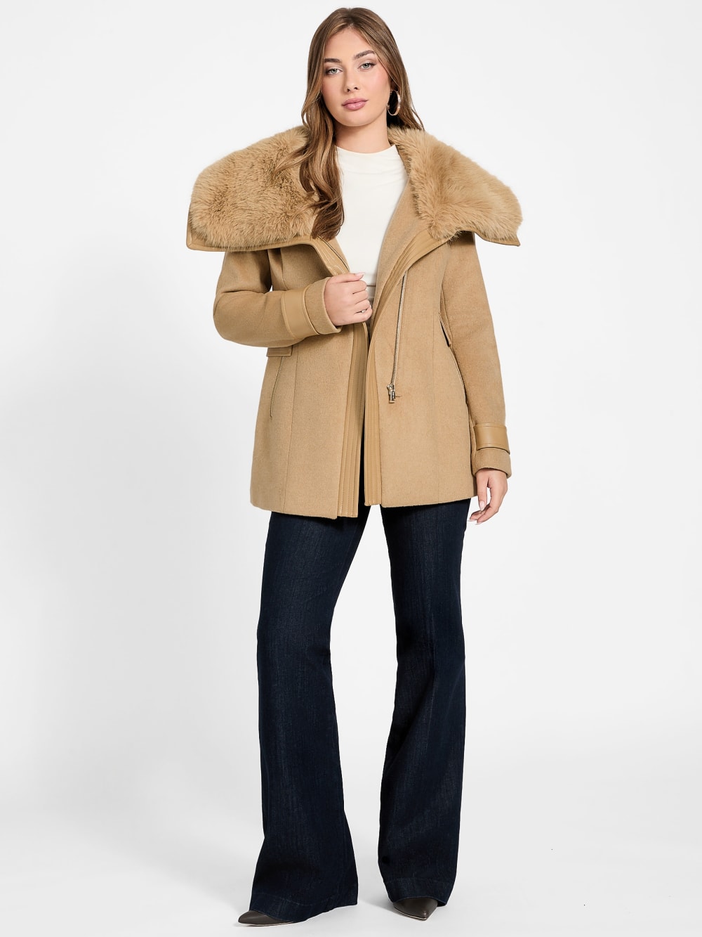 Lilia Faux-Fur Collar Coat - Image 5