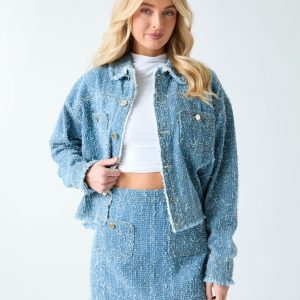 Denim tweed jacket