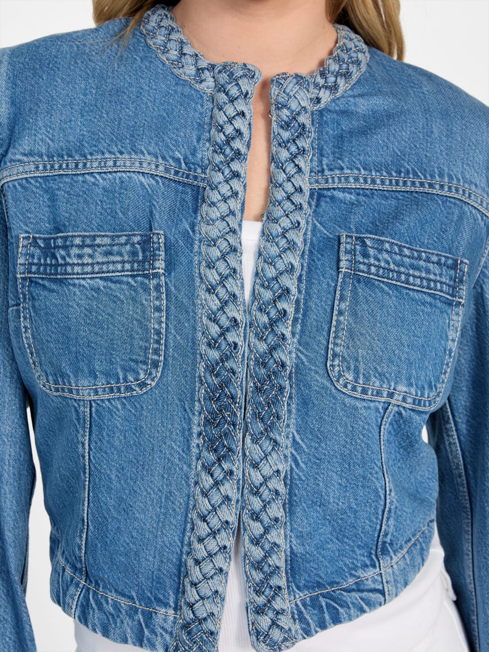 Eco Featherweight Juliana Braided Denim Jacket - Image 3