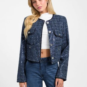 Elisa Sequin Denim Jacket