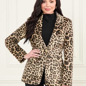 Pamela Printed Velvet Blazer