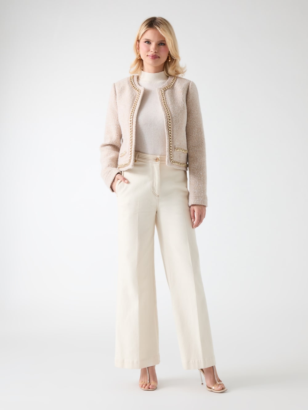 Helene Cropped Tweed Jacket - Image 2