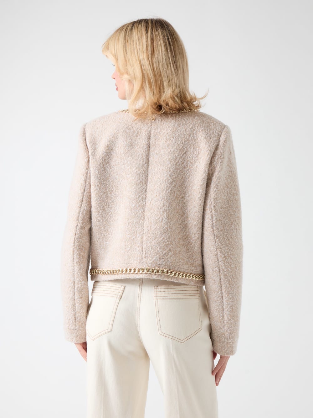 Helene Cropped Tweed Jacket - Image 4
