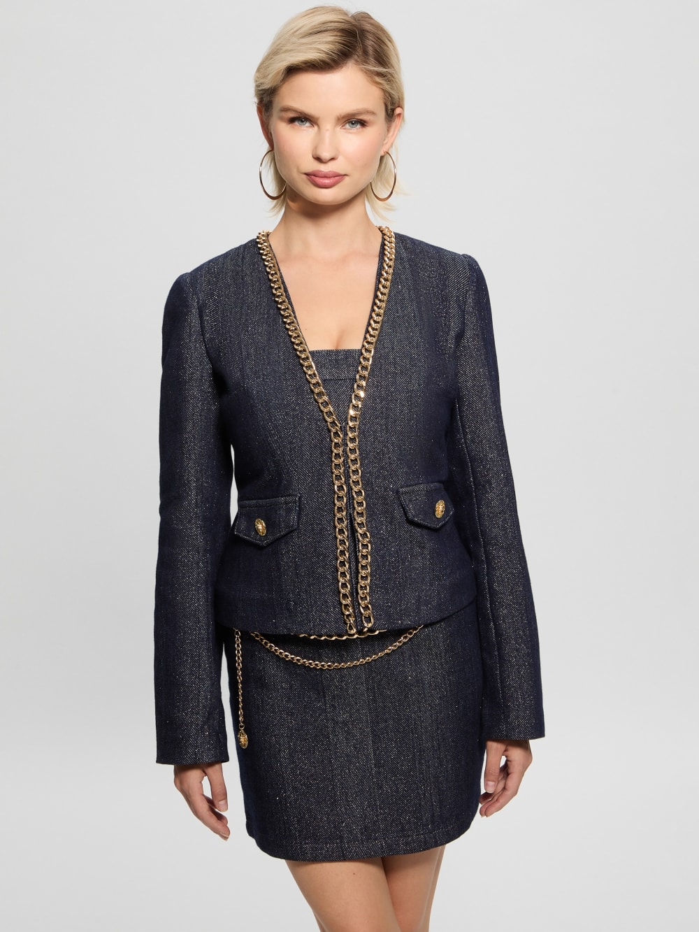 Chana Shimmer Denim Jacket