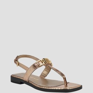 Reality Metallic T-Strap Sandals