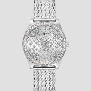 Silver-Tone Mesh Analog Watch