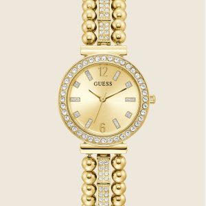 Gold-Tone and Rhinestone Analog Watch