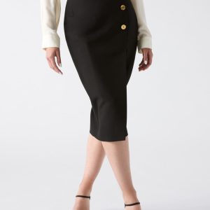 Dalia Buttons Midi Skirt
