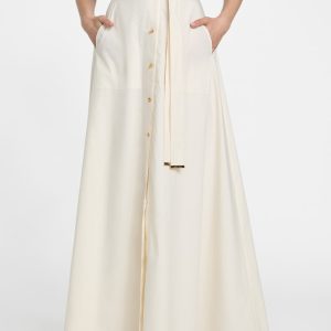 Pat Belted Maxi Skirt