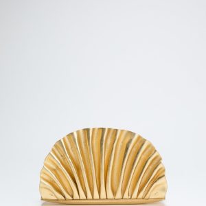 Shelly Metallic Leather Clutch