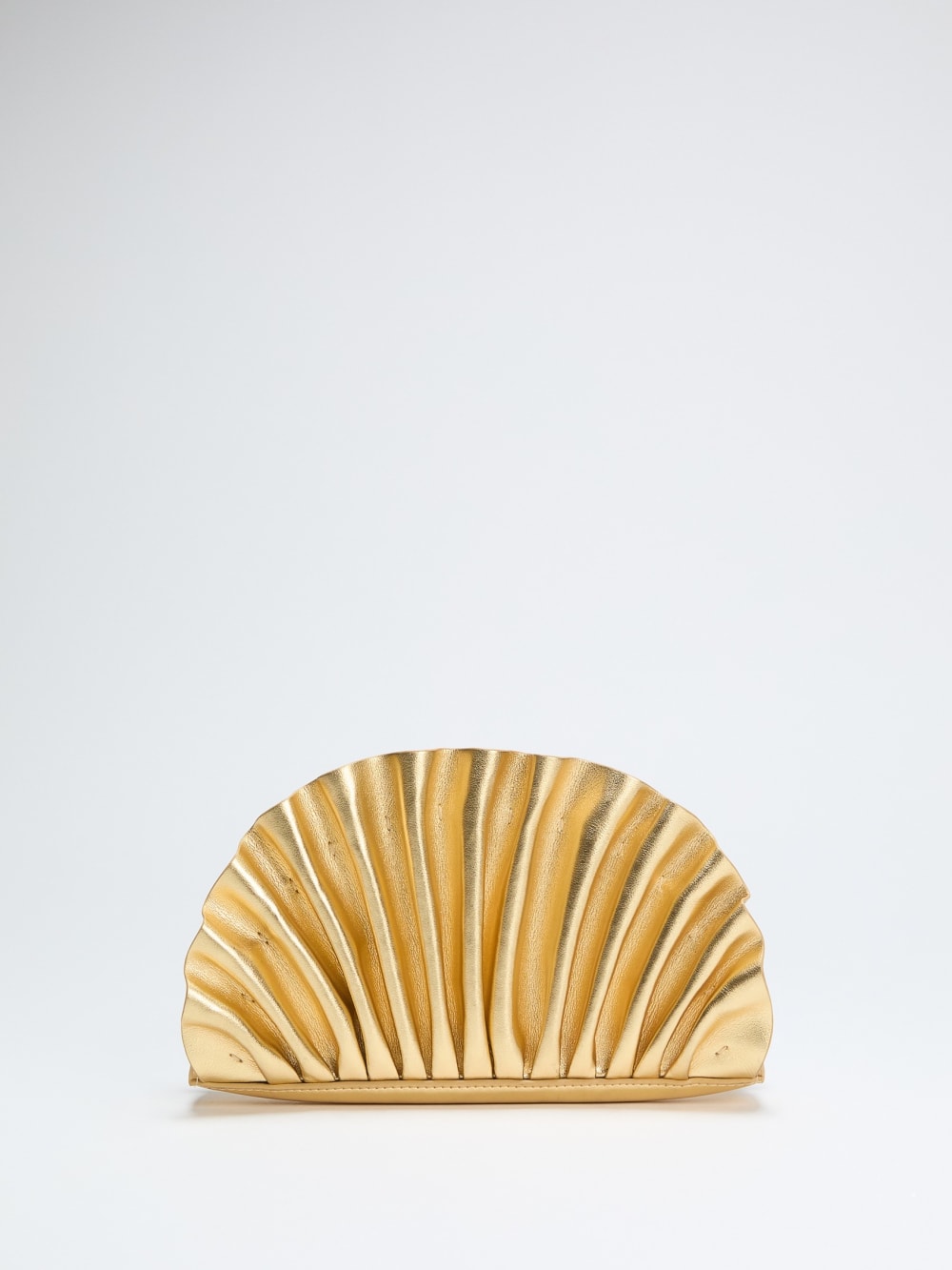Shelly Metallic Leather Clutch