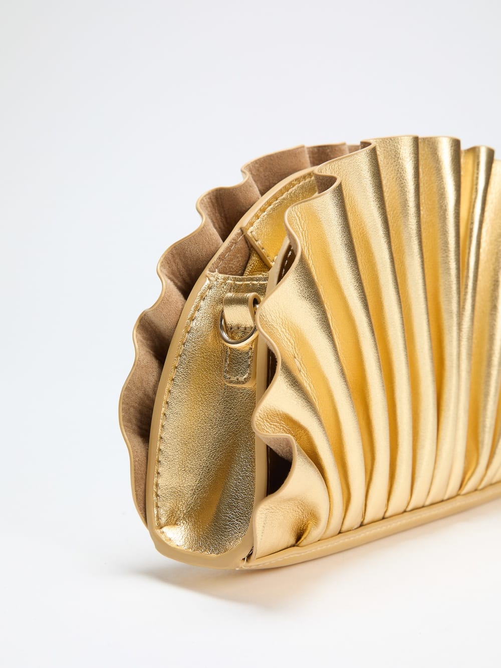 Shelly Metallic Leather Clutch - Image 5